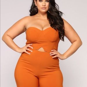 Deep orange jumpsuit